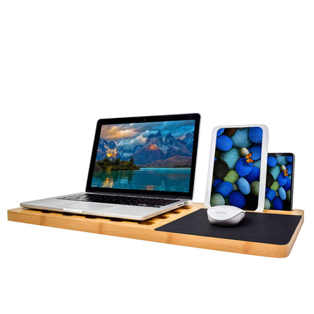 Premium Bamboo Lap Desk for Laptop Tablet iPad Cell phone