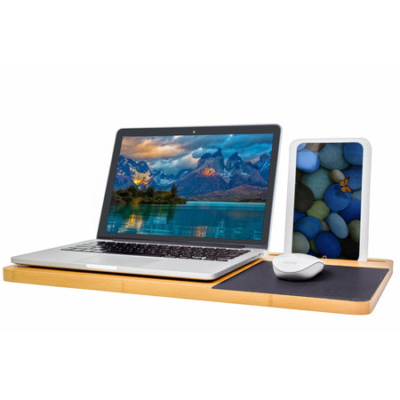 Premium Bamboo Double-sided Laptop Lap Desk