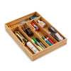 Premium Bamboo Drawer Organizer | Utensil Organizer for Kitchen | Housewarming Gift