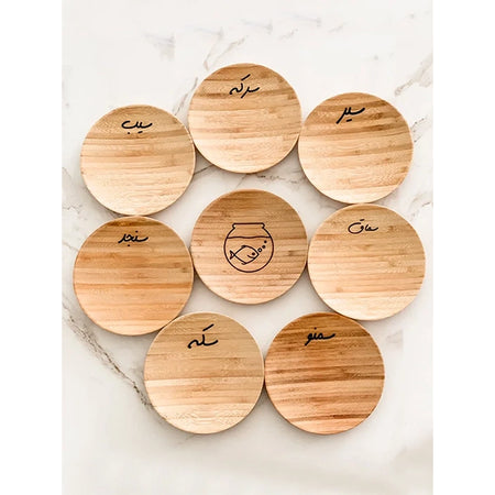 Minimal Haft-sin Set | Premium Bamboo Plates for Haft-sin | Handmade  Gift Set