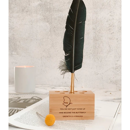 Personalized Pen Holder | Premium Bamboo Pencil Holder | Personalized Gifts | Handmade Office Gifts