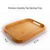 Premium Bamboo Tea Serving Tray Wood Finish