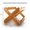 Premium Bamboo Countertop Wine Rack | Tabletop Display