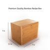Natural Bamboo Recipe Card Holder, Box Organizer