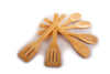Premium Organic Bamboo Utensils- Set of 6 Wooden Kitchen Tools