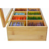 Natural Bamboo Tea Box Storage Organizer