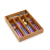 5 Compartments Bamboo Drawer Organizer