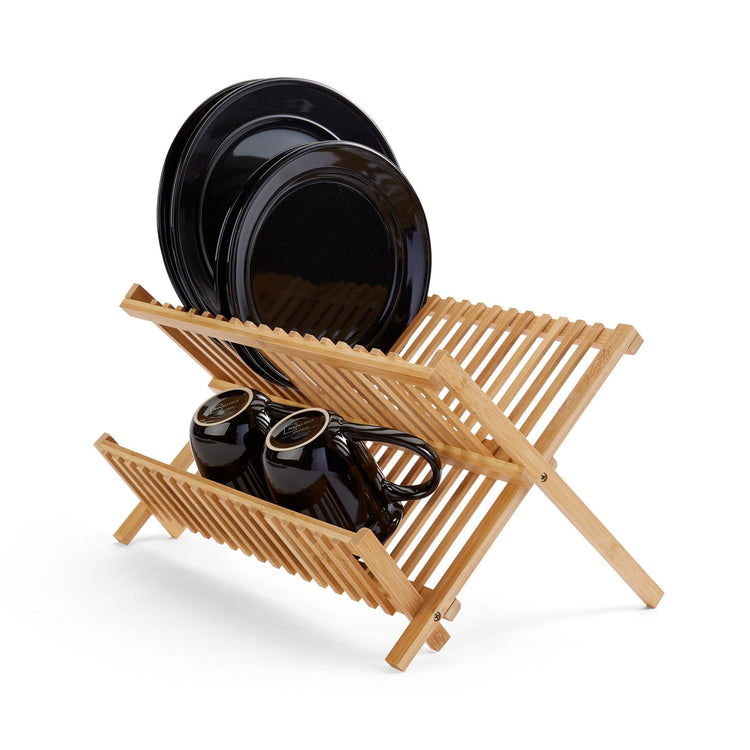 Foldable Bamboo Dish Drying Rack