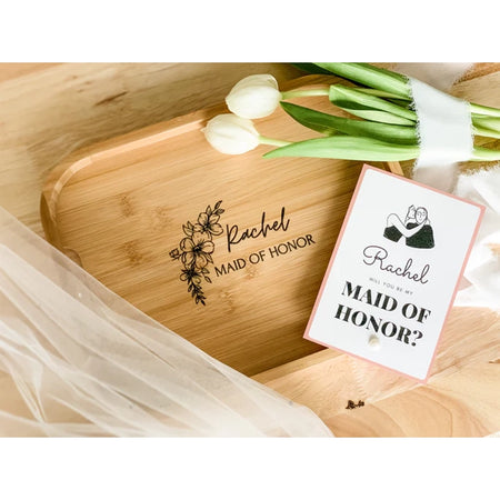 Will You Be My Bridesmaid Gift | Premium Wood Serving Tray