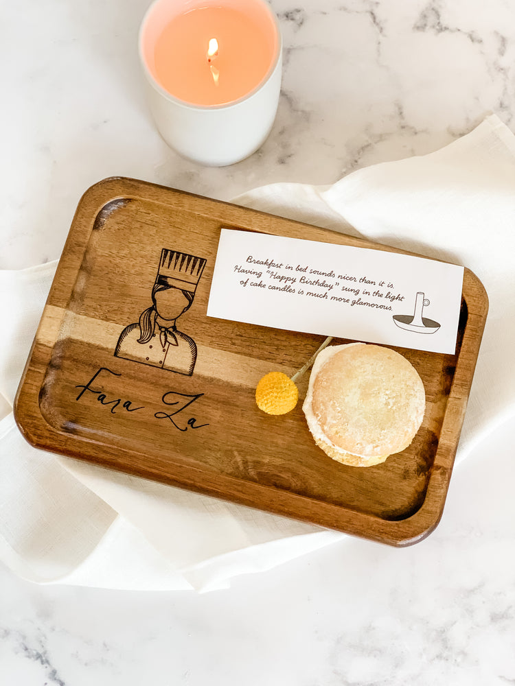 Personalized Acacia Wood Serving Tray