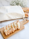 Handmade Natural Cotton Bread bag, Reusable Bag