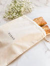Handmade Cotton Bread Bag & Organic Bamboo Bread Board Gift Set