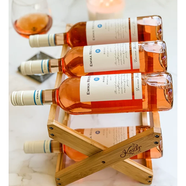 Premium Bamboo Countertop Wine Rack | Tabletop Display